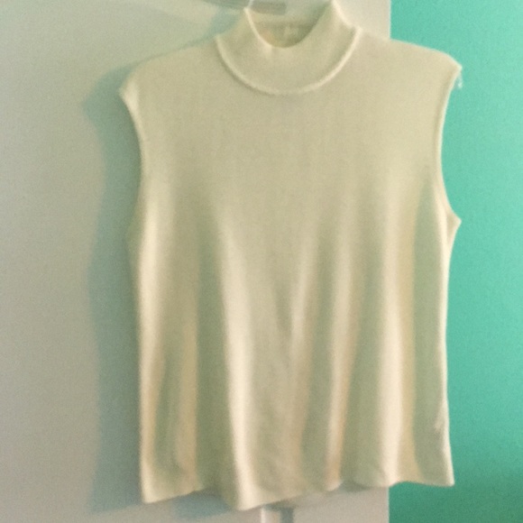 sleeveless mock turtleneck